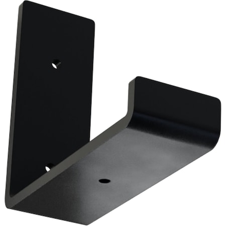 2W X 6D X 5 1/2H Steel Hanging Shelf Bracket, Powder Coated Black